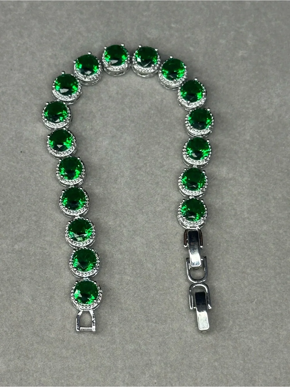 Emerald Green Crystal Tennis Bracelet - Women Jewelry